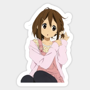 Yui doin' her hair Sticker